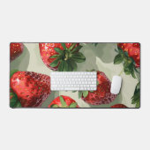 De Glossy Strawberry Study Bureaumat (Keyboard & Muis)