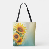 De Glow Sunflower Canvas tas van de natuur (Achterkant)