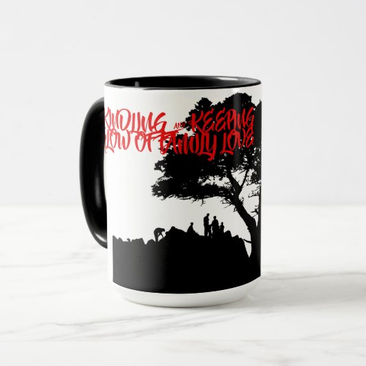 DE GLOW VAN FAMILIE LOVE FAMILIE TREE HEARTS MOK (Voorkant links)