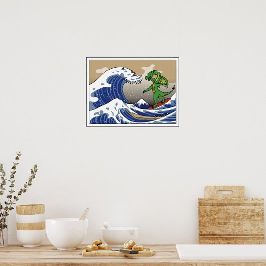 De Gnarly Wave van Kakogawa Poster (Keuken)