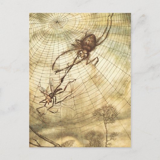 De gnat en de leeuw briefkaart (Voorkant)