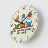 De gnomen maakten dat ik het Romeins genummerd dee Ronde Klok (Hoek)