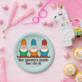 De gnomen maakten me blauw. papieren bordje (Feest)