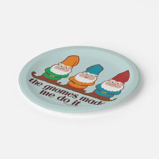 De gnomen maakten me blauw. papieren bordje (Gekanteld)