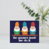 De gnomen maakten me dat doen briefkaart (Staand voorkant)