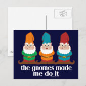 De gnomen maakten me dat doen briefkaart (Voorkant / Achterkant)