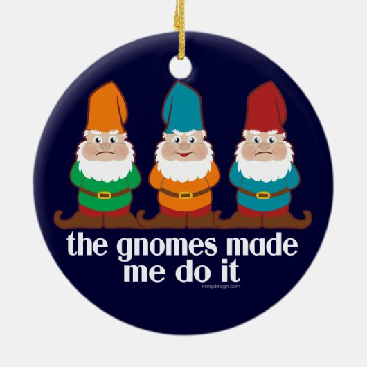 De gnomen maakten me dat doen keramisch ornament (Achterkant)