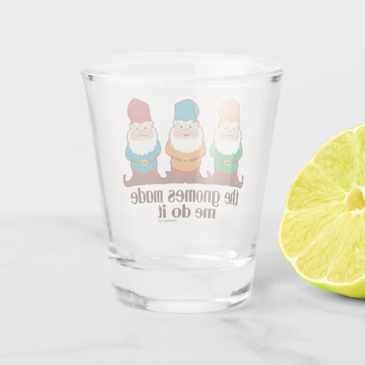 De gnomen maakten me dat doen shot glas (Achterkant)