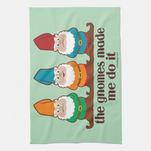 De gnomen maakten me dat doen theedoek (Verticaal)