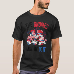De gnomen maakten me het doen met een patriottisch t-shirt