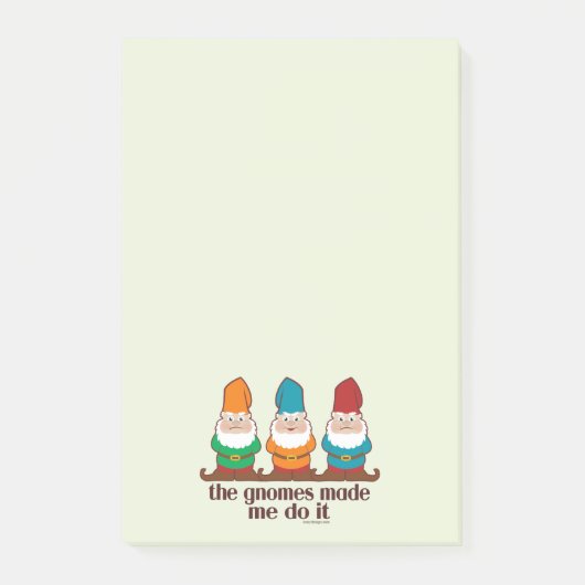 De gnomen maakten me het grappig post-it® notes (Voorkant)
