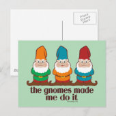 De gnomen maakten me het Humor Briefkaart (Voorkant / Achterkant)