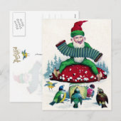 De gnoom en de Vogels zingen en vieren Feestdagenkaart (Voorkant / Achterkant)