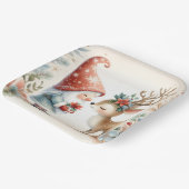 De gnoom en het rendier papieren bordje (Gebogen)