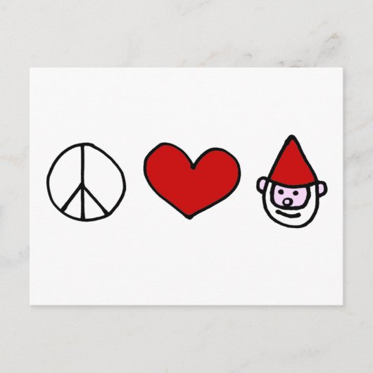 De Gnoom van de Liefde van de vrede Briefkaart (Voorkant)