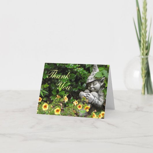 De Gnoom van de tuin dankt u Bedankkaart (Voorkant)