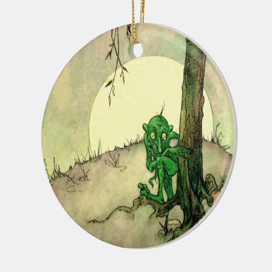 "De Gnoom" van Marjorie Miller Keramisch Ornament (Links)