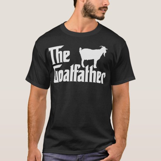 De Goatfather Funny Goat Father Natuur Animal Lo T-shirt (Voorkant)