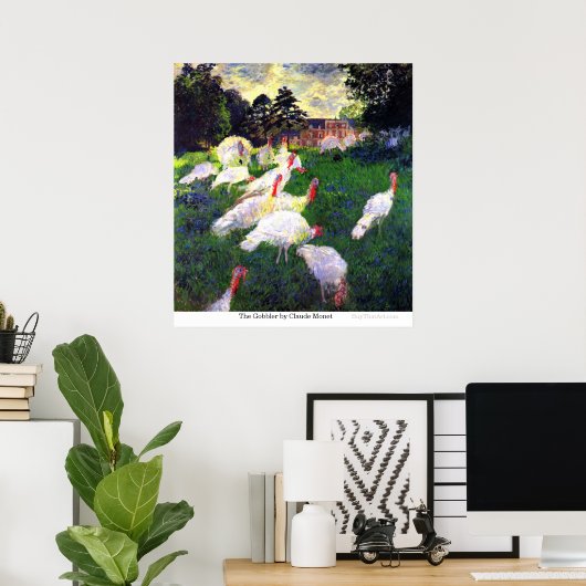 De Gobbler van Claude Monet Poster (Thuiskantoor)