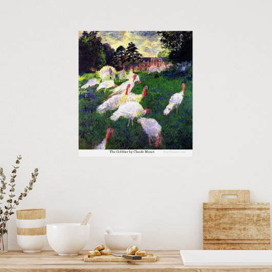 De Gobbler van Claude Monet Poster (Keuken)