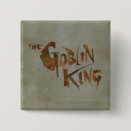 De Goblin King Vierkante Button 5,1 Cm (Voorkant)