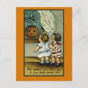 De Goblins zullen je....Cute Halloween-kaart Briefkaart