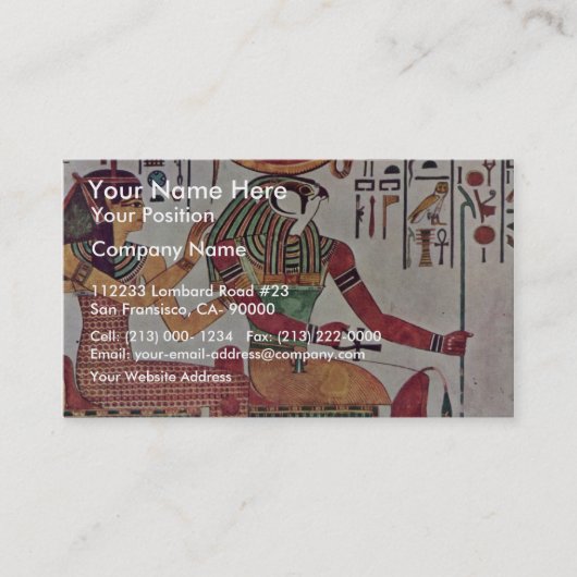 De God herstelt Harakleti Amentit en de godin van Visitekaartje (Voorkant)