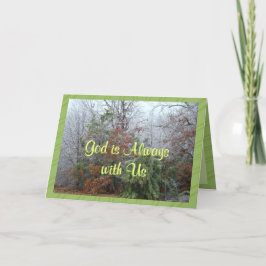 De god is alwayswith-aanpast om het even welke kaart