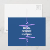 De god is een Frequentie. Stem in. Briefkaart (Voorkant / Achterkant)