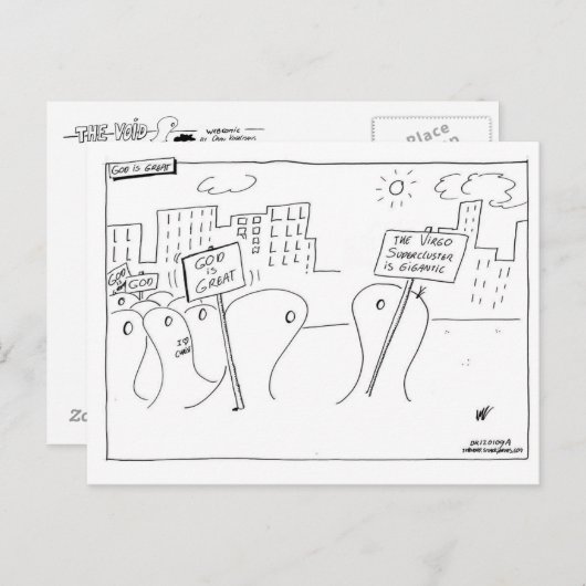 De god is groot briefkaart (Voorkant / Achterkant)