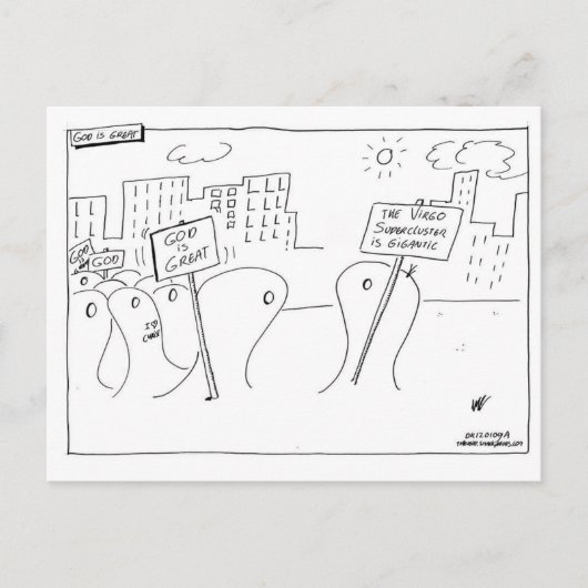 De god is groot briefkaart (Voorkant)