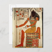 De god, Khepri, van de Tomb van Nefertari Briefkaart (Voorkant / Achterkant)