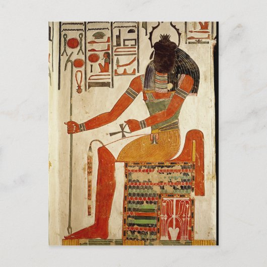 De god, Khepri, van de Tomb van Nefertari Briefkaart (Voorkant)