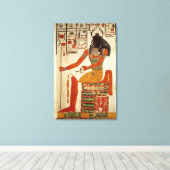 De god, Khepri, van de Tomb van Nefertari Canvas Afdruk (Insitu (Houten vloer))