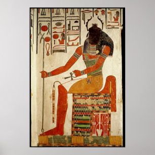 De god, Khepri, van de Tomb van Nefertari Poster