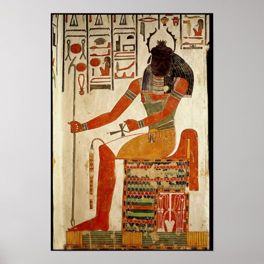De god, Khepri, van de Tomb van Nefertari Poster (Voorkant)