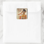 De god, Khepri, van de Tomb van Nefertari Vierkante Sticker (Tas)
