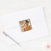 De god, Khepri, van de Tomb van Nefertari Vierkante Sticker (Envelop)