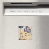 De God Krishna met zijn sterfelijke liefde, Radha Magneet (Insitu (Vaatwasser))