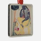 De God Krishna met zijn sterfelijke liefde, Radha Metalen Ornament (Rechts)