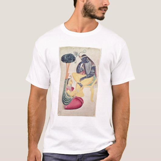 De God Krishna met zijn sterfelijke liefde, Radha T-shirt (Voorkant)