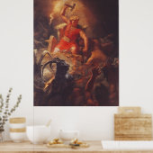 De God Thor vecht Poster (Keuken)