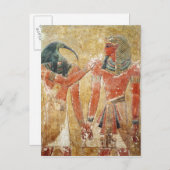 De god Thoth met Seti I in de Tomb van Seti Briefkaart (Voorkant / Achterkant)