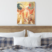 De god Thoth met Seti I in de Tomb van Seti Canvas Afdruk (Insitu (Slaapkamer))