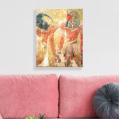 De god Thoth met Seti I in de Tomb van Seti Canvas Afdruk (Insitu (Woonkamer))