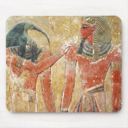 De god Thoth met Seti I in de Tomb van Seti Muismat (Voorkant)