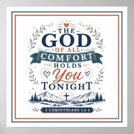 De God Van Alle Troost Houdt U Vanavond Quotes Poster