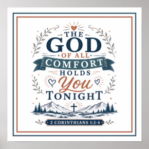 De God Van Alle Troost Houdt U Vanavond Quotes Poster