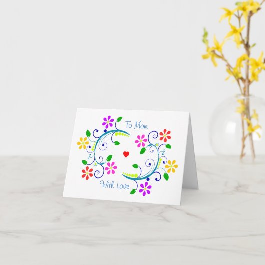 De God van mei zegent u met Bloemen, Gelukkig Kaart (Gele Bloem)