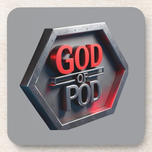 De God van POD (print on demand) Bier Onderzetter (Voorkant)